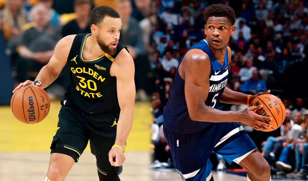 El juego 1 de Warriors vs Timberwolves se disputará a partir de las 9.30 p. m. del Este de Estados Unidos. Foto: composición LR / AFP