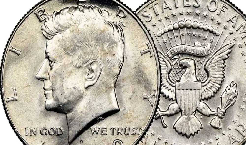 La moneda de medio dólar Kennedy de 1968 puede alcanzar un valor de hasta $24,000 dólares en el mercado de subastas. Foto:  History National Geographic.