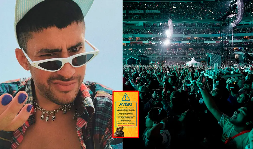 Organizador del concierto de Bad Bunny alerta sobre estafas. Foto: Edición