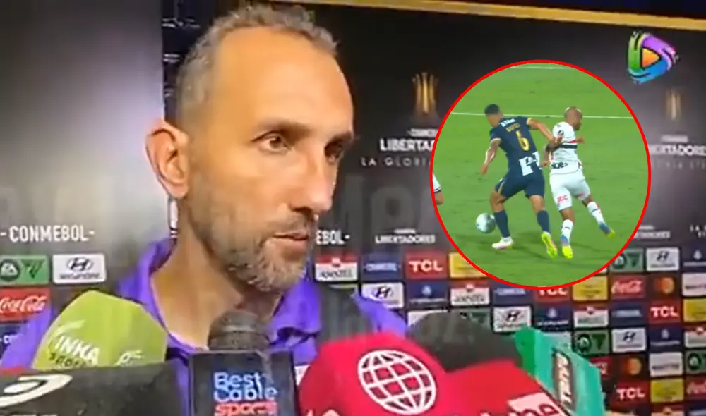 Hernán Barcos cuestionó al árbitro por expulsar a Renzo Garcés en derrota de Alianza Lima. Foto: composición LR/Jax Latin Media