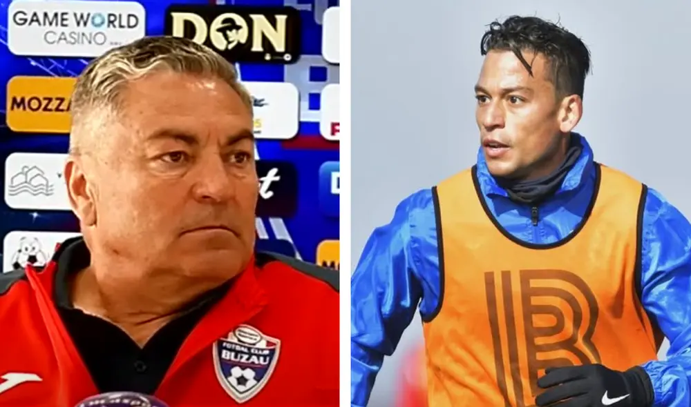 DT de Cristian Benavente acusó a jugadores extranjeros de un complot tras descenso de Gloria Buzau. Foto: composición LR/difusión