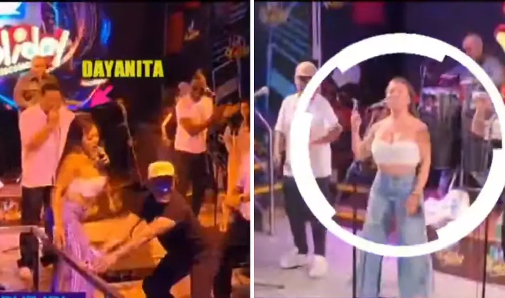 Dayanita reaparece y se luce como animadora y cantante tras posible salida del programa de Jorge Benavides. Foto: Composición LR.