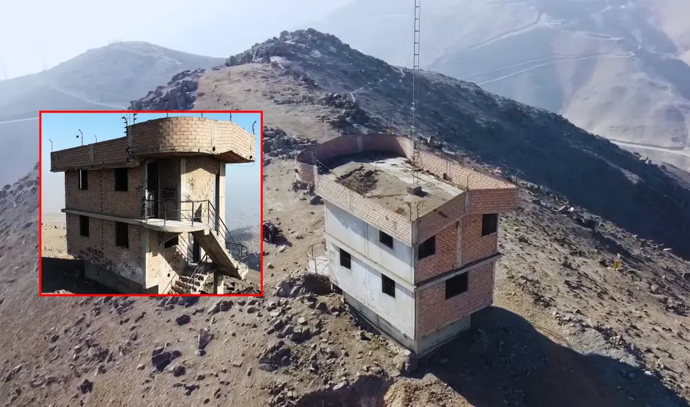 Esta casa abandonada cuenta con una azotea en el que se alza una antena. Foto: composición LR/YouTube/Marko TK