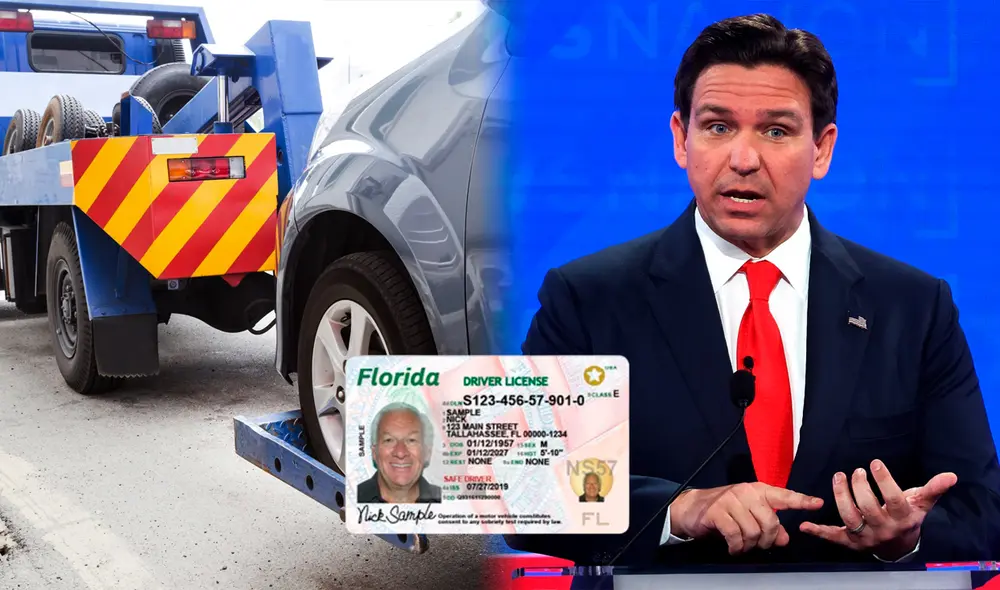 El gobernador de Florida Ron DeSantis firmó una enmienda que modifica la ley Florida Statute 316.191 Foto: composición LR/Freepik /NBC