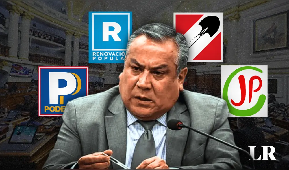 Congresistas Podemos, Renovación, AP y demás bancadas se suman a firmar las mociones para una posible censura del primer ministro Gustavo Adrianzén. | Composición LR.