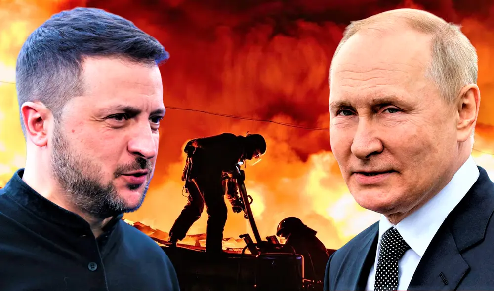 Ucrania denunció que decenas de misiles balísticos y drones fueron lanzados contra su territorio. Foto: Composición LR.