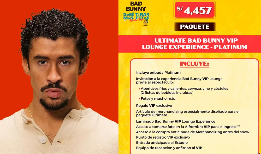 Revendores elevan cifras en redes sociales sobre el concierto de Bad Bunny en Perú. Foto: Edición/ Difusión
