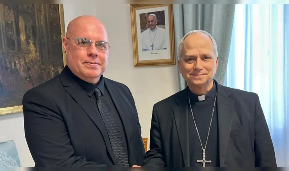 Reunión de Escardó con el nuevo papa. Foto: X