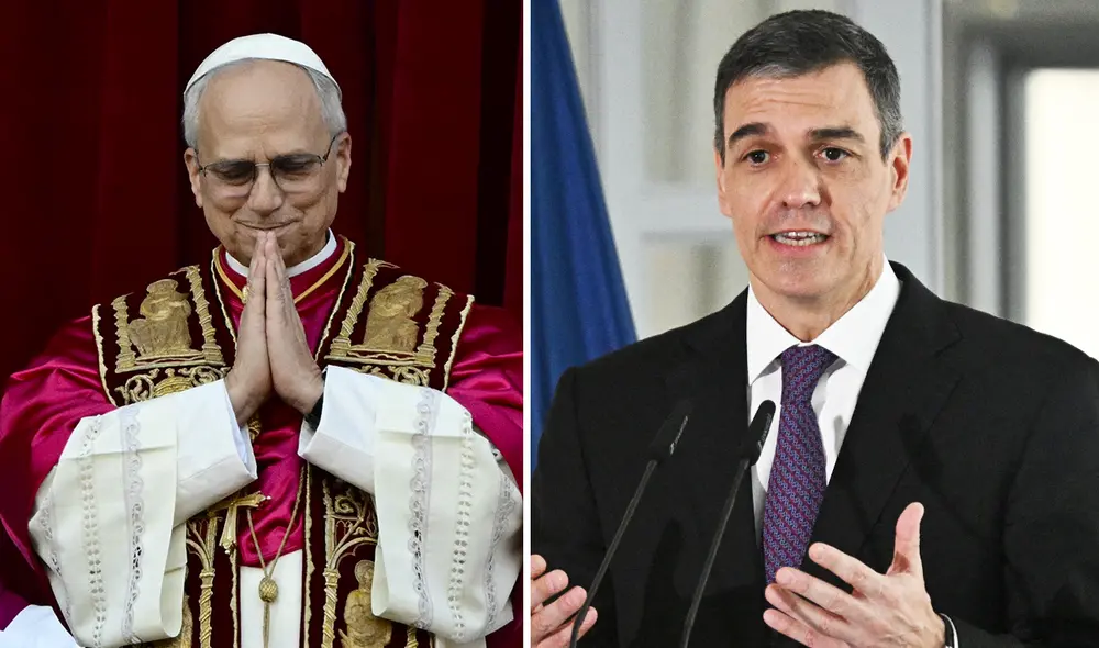 Sánchez, junto a otros líderes, felicitó a la Iglesia Católica. El nuevo pontífice, con una historia pastoral en Perú, se comprometió a construir una Iglesia inclusiva para quienes sufren. Foto. composición LR/AFP Sánchez, junto a otros líderes, felicitó a la Iglesia Católica. El nuevo pontífice, con una historia pastoral en Perú, se comprometió a construir una Iglesia inclusiva para quienes sufren. Foto. composición LR/AFP