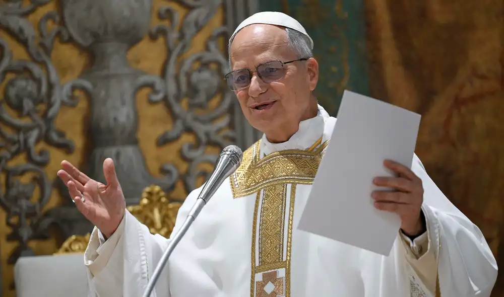 Papa León XIV dio su primera misa en la Capilla Sixtina. Foto: AFP Papa León XIV dio su primera misa en la Capilla Sixtina. Foto: AFP