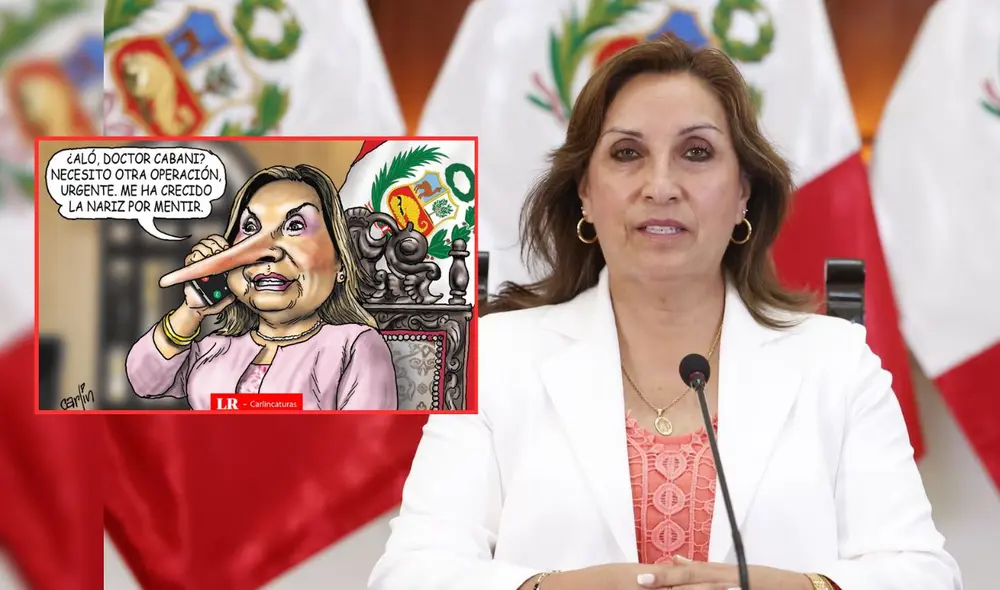 Dina Boluarte mintió en el mensaje a la Nación en el que aseguró que todas sus cirugías fueron con fines estéticos..Foto: composición LR