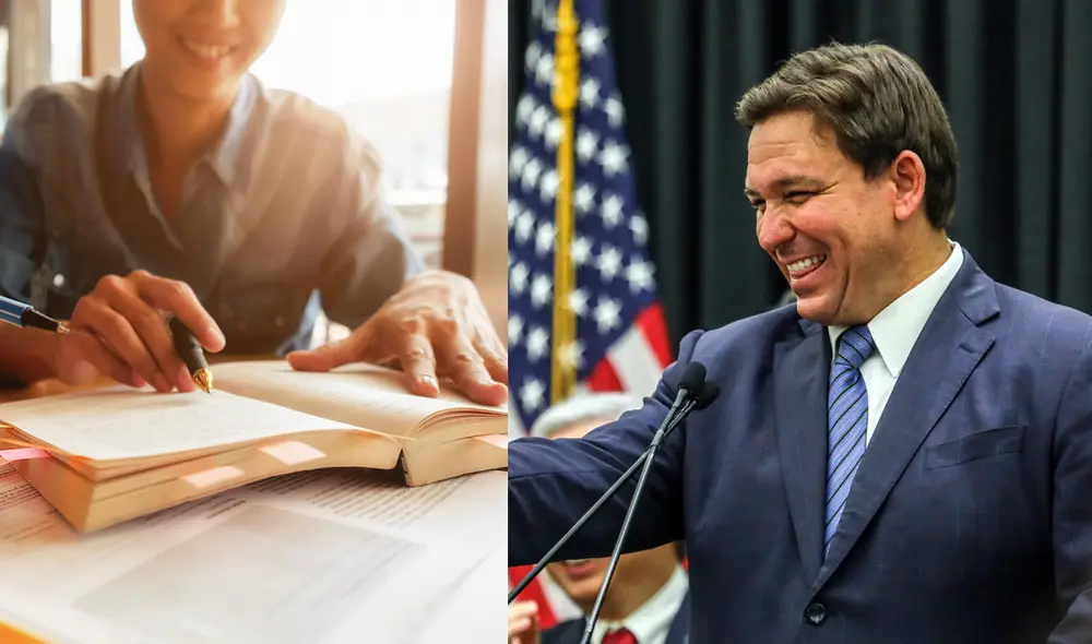 Ron DeSantis compartió una publicación en la red social X donde celebraba los puestos alcanzados por Florida. Foto: composición LR.