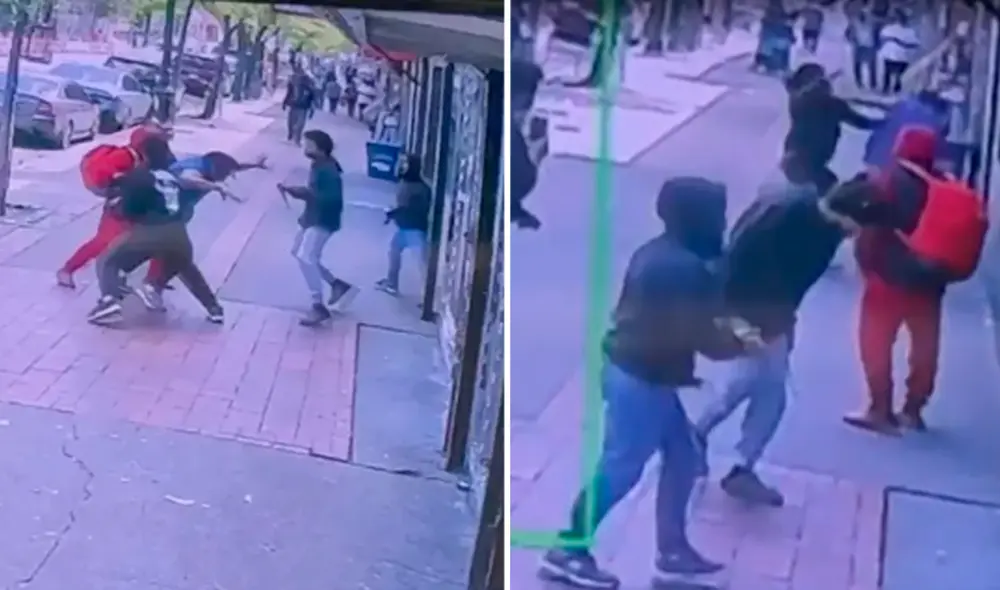 Cámaras de seguridad captaron la brutal agresión contra el adolescente. Foto: captura/The Post Cámaras de seguridad captaron la brutal agresión contra el adolescente. Foto: captura/The Post