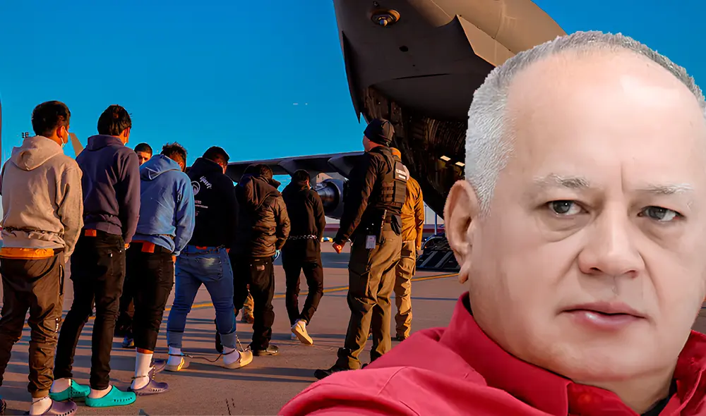 Diosdado Cabello criticó la desorganización de las autoridades de Estados Unidos en materia de deportaciones. Foto: composición LR/PressSec/AFP Diosdado Cabello criticó la desorganización de las autoridades de Estados Unidos en materia de deportaciones. Foto: composición LR/PressSec/AFP