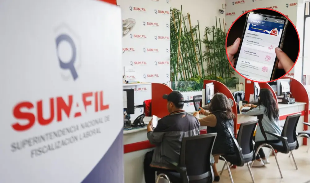 Trabajadores formales pueden hacer denuncias laborales a través de esta herramienta digital de Sunafil. Foto: composición LR/Andina/Sunafil Trabajadores formales pueden hacer denuncias laborales a través de esta herramienta digital de Sunafil. Foto: composición LR/Andina/Sunafil
