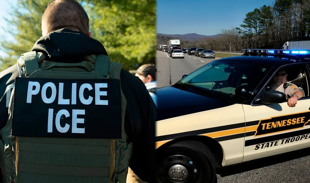 La Patrulla de Carreteras de Tennessee colaboró con ICE en la detención de inmigrantes. Foto: Composición LR