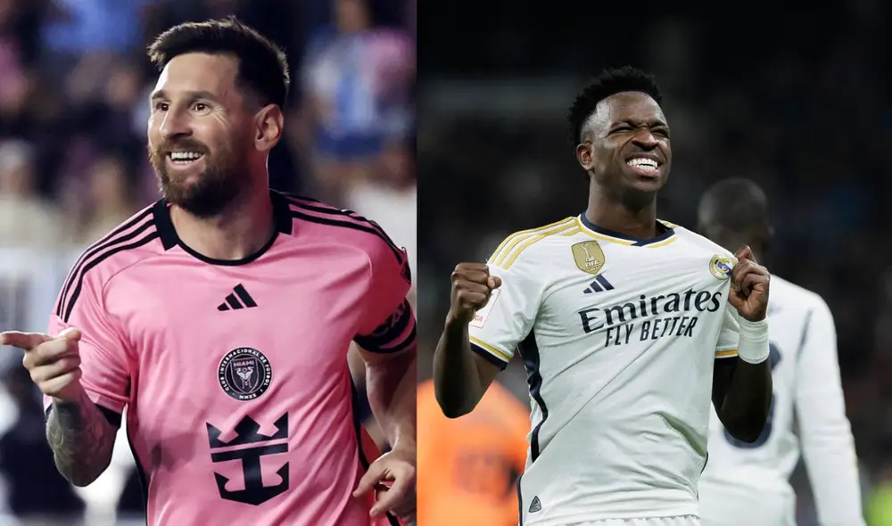 La camiseta de Lionel Messi con el Inter Miami tiene un precio de 194,99 dólares, mientras que la de Vinicius Jr. con el Real Madrid muestra una diferencia notable. Foto: composición LR/ Agencias