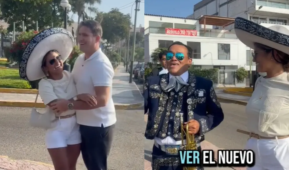 Paco Bazán y Susana Alvarado vivieron romántico momento en público. Foto: Composición LR/TikTok