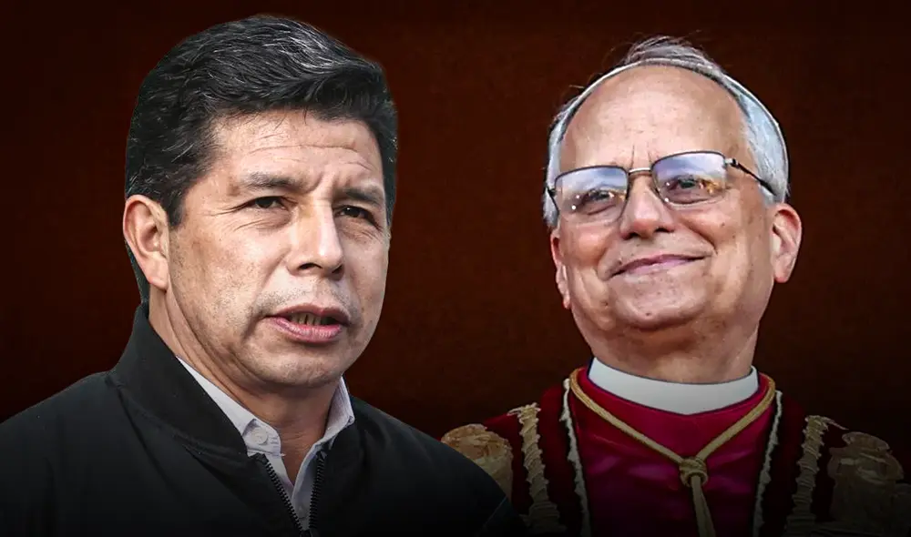 Pedro Castillo saluda al Papa León XIV. Foto: composición LR Pedro Castillo saluda al Papa León XIV. Foto: composición LR