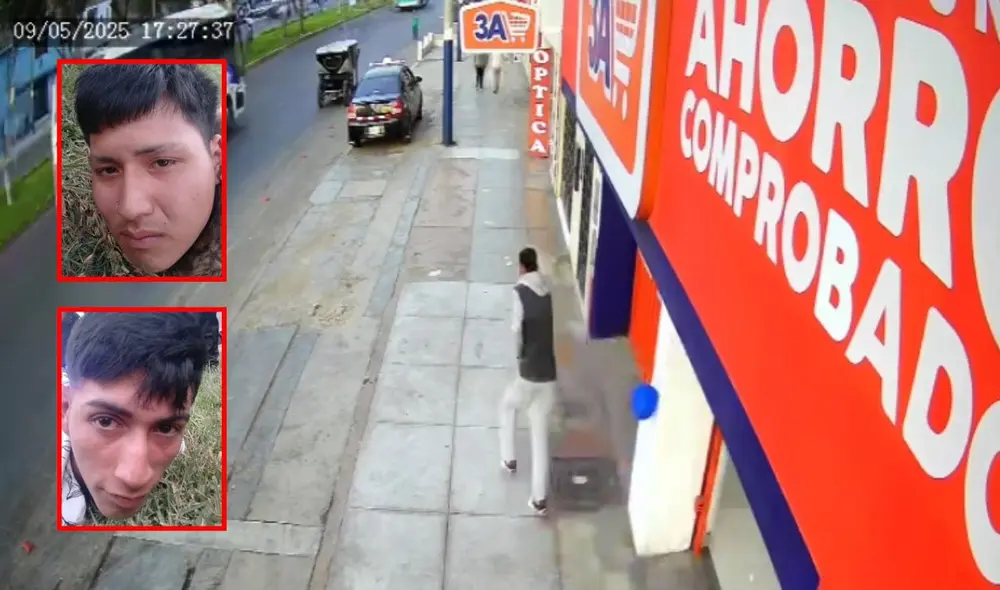 Delincuentes capturados tras robo en minimarket de Los Olivos. Foto: composición LR.