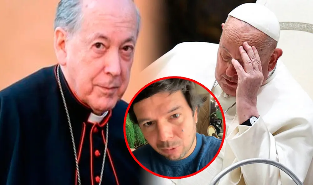 Según Renato Cisneros, la decisión de Juan Luis Cipriani de desafiar la autoridad del papa Francisco es una muestra clara que no ha superado la sanción recibida. Foto: composición LR/ Cronista/ TikTok