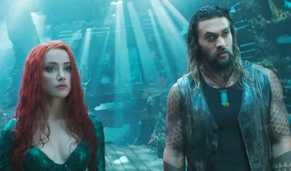 Amber Heard fue protagonista en las dos entregas de 'Aquaman' junto a Jason Momoa. Foto: Sensacine.