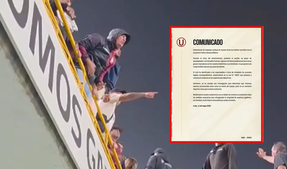 Universitario se pronunció luego de los incidentes en el Monumental. Foto: composición LR/Twitter/Universitario Universitario se pronunció luego de los incidentes en el Monumental. Foto: composición LR/Twitter/Universitario