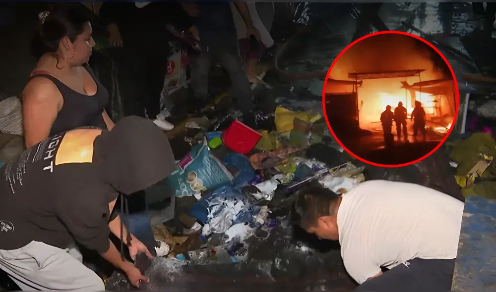 El incendio ocurrió durante la noche del domingo 11 de mayo. Foto: Composición LR El incendio ocurrió durante la noche del domingo 11 de mayo. Foto: Composición LR