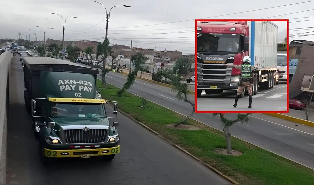 La restricción temporal está dirigida a vehículos de carga y mercancías mayores a 6.5 toneladas. Foto: Composición LR La restricción temporal está dirigida a vehículos de carga y mercancías mayores a 6.5 toneladas. Foto: Composición LR