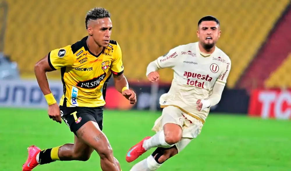 Universitario ganó el primer partido ante Barcelona SC en Guayaquil. Foto: AFP Universitario ganó el primer partido ante Barcelona SC en Guayaquil. Foto: AFP