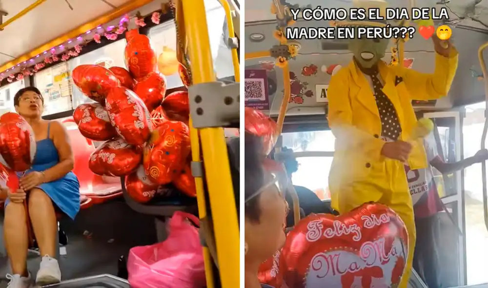 El chofer y cobrador de bus de la Línea 19 dio una maravillosa sorpresa a las madres en su día. Foto: composición LR/ TikTok / @oliveramayra
