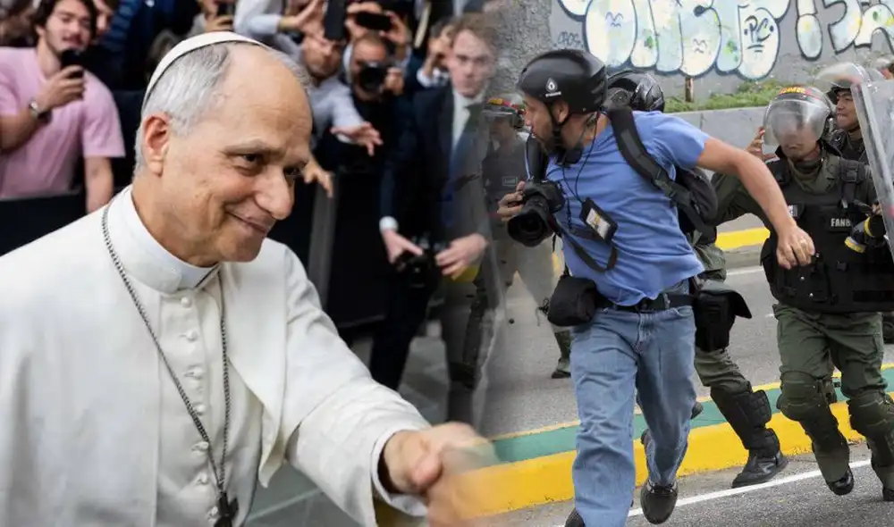 Papa León XIV pide liberación de periodistas encarcelados por buscar la verdad. Foto: composición LR Papa León XIV pide liberación de periodistas encarcelados por buscar la verdad. Foto: composición LR