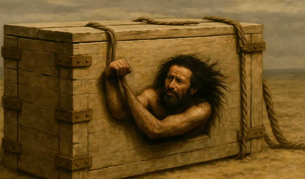 Un hombre de Babilonia fue sometido a una de las torturas más atroces jamás registradas. Foto: composición LR/ChatGPT