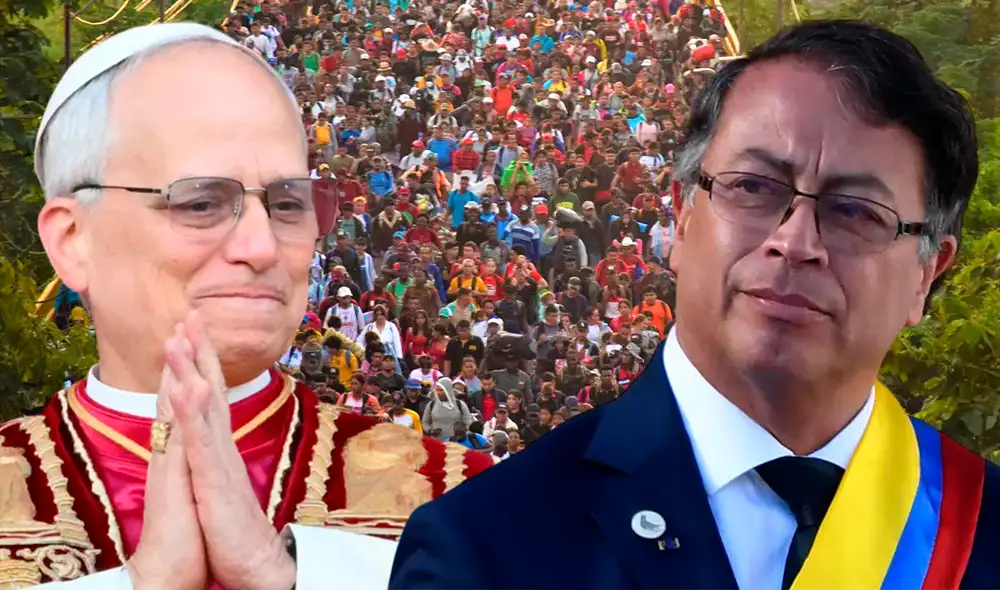 Presidente de Colombia, Gustavo Petro, solicita apoyo del Papa León XIV. Foto: composición LR