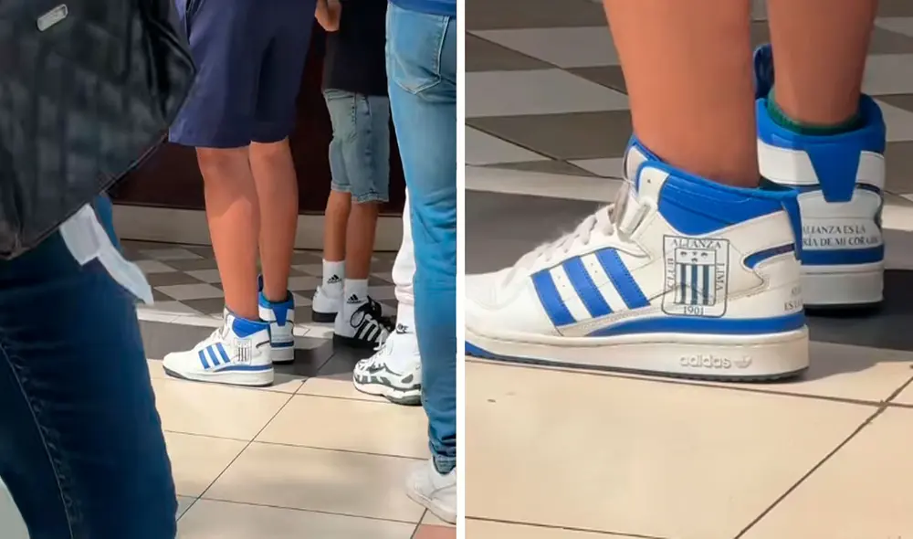 Las imágenes de las zapatillas de Alianza Lima generaron una ola de divertidos comentarios en las redes sociales. Foto: composición LR/ TikTok / @tyroneg4_