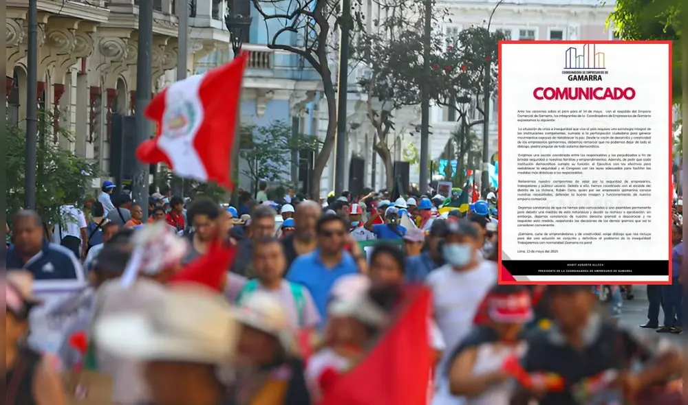 Gamarra se pronunció sobre el paro nacional de este 14 de mayo. Foto: Composición LR/CDN Gamarra se pronunció sobre el paro nacional de este 14 de mayo. Foto: Composición LR/CDN