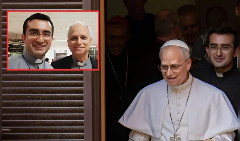 La aparición del nuevo secretario personal de León XIV en el Vaticano: Foto: Composición LR/CDN/Static