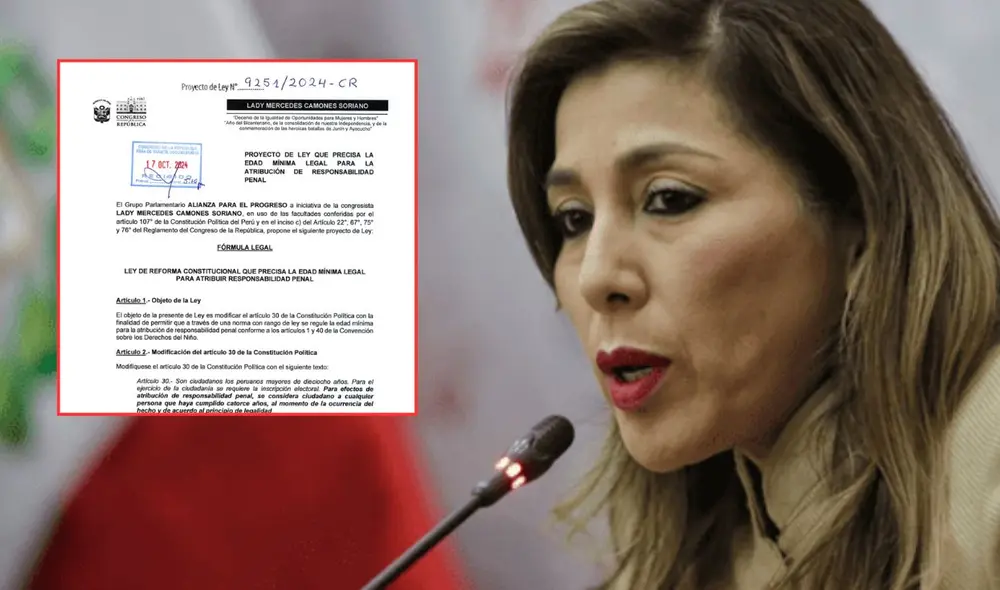 Iniciativa de Lady Camones busca volver imputables por la justicia a mayores de 14 años | Composición: LR. Iniciativa de Lady Camones busca volver imputables por la justicia a mayores de 14 años | Composición: LR.