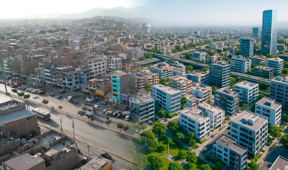Este distrito de Lima Norte será uno de los más ricos en 2030, según la inteligencia artificial: hoy el 9.8% de su población es pobre. Foto: composición LR/CapturaPeruStreet4k/ChatGPT.