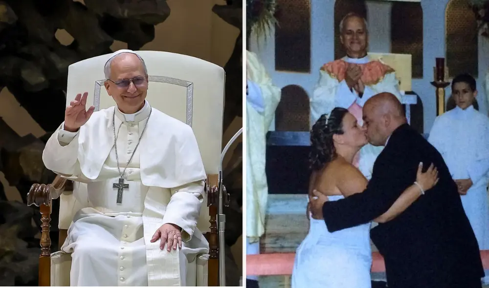 Pareja de Illinois descubre que el cura de su boda es el papa León XIV.