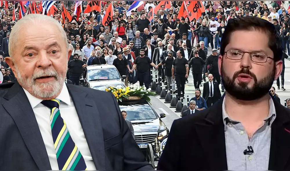 Multitudinario homenaje a José 'Pepe' Mujica en Montevideo. Lula Foto: composición LR