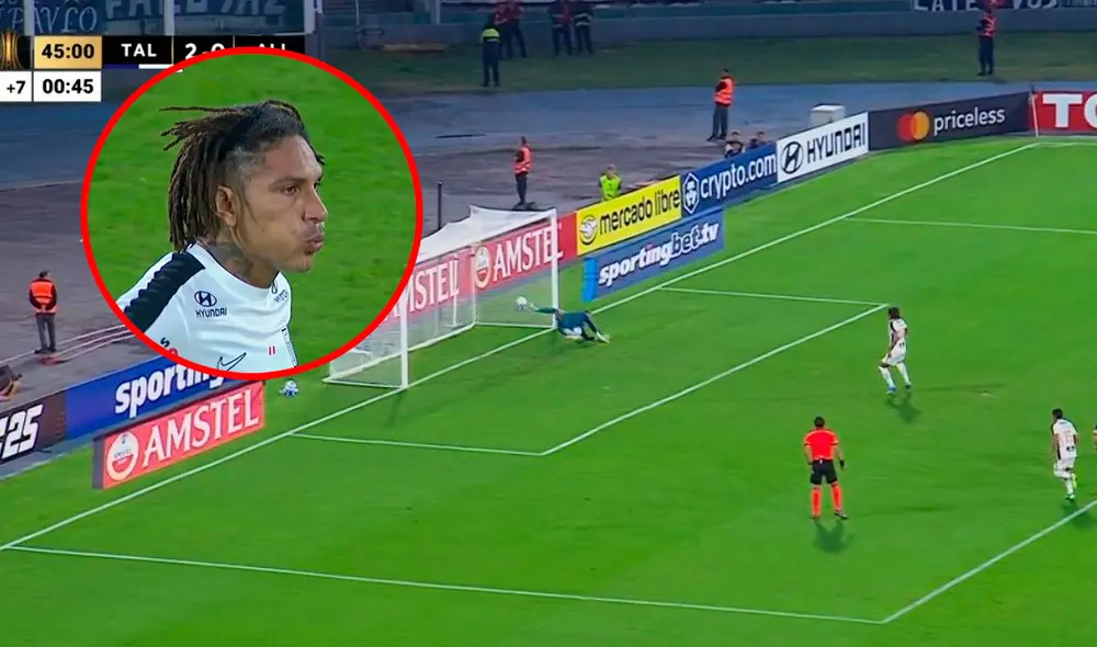Paolo Guerrero falló el penal para Alianza Lima que pudo ser el descuento para blanquiazules. Foto: captura de pantalla de ESPN