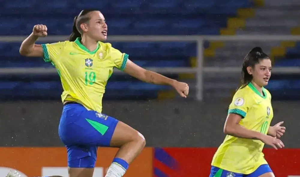Brasil derrotó 4-0 a Perú por el Sudamericano Femenino Sub-17. Foto: Conmebol