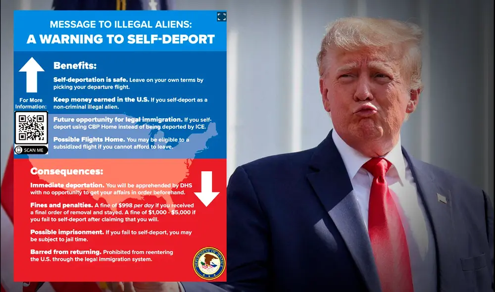 Campaña de autodeportación para inmigrantes administrada por Donald Trump