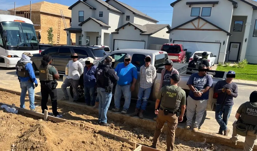 ICE realizó un operativo en Laredo, Texas y detuvo a 31 inmigrantes en sitios de construcción.