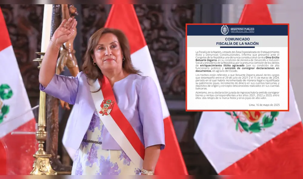 Dina Boluarte recibe nueva denuncia por parte de la Fiscalía. Foto: composición LR Dina Boluarte recibe nueva denuncia por parte de la Fiscalía. Foto: composición LR