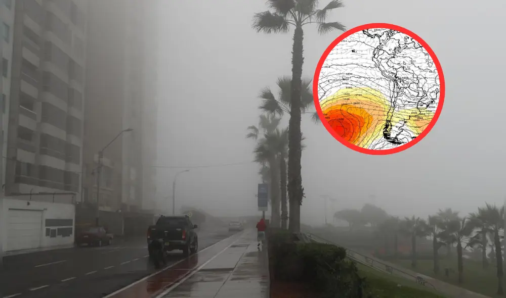 Se espera un aumento de frío, llovizna y nubosidad por anticiclón del pacifico sur Foto: Colegio de periodistas / Composición LR