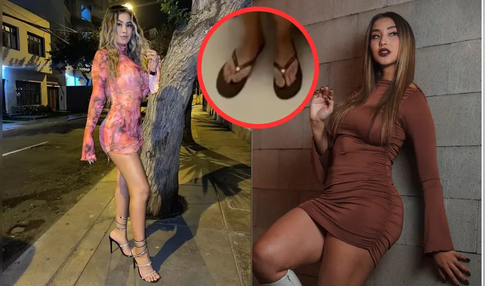 Los pies de Xiomy Kanashiro se hicieron viral en un video y fue blanco de criticas Foto: Perú 21 / Composición LR