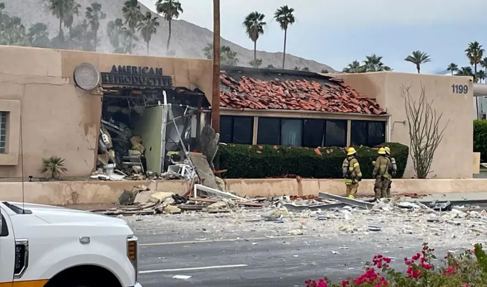 Explosión en Palm Springs, California daña centro reproductivo de Palm Springs y otros edificios aledaños.