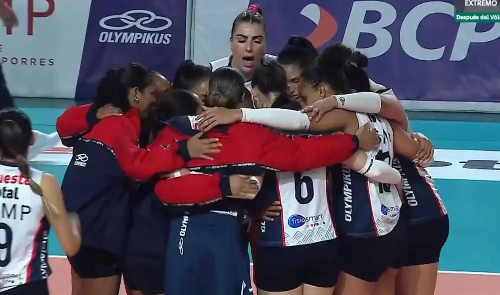 La Universidad San Martín se quedó con el partido de vuelta por el tercer lugar de la Liga Peruana de Vóley. Foto: captura/Movistar Deportes La Universidad San Martín se quedó con el partido de vuelta por el tercer lugar de la Liga Peruana de Vóley. Foto: captura/Movistar Deportes